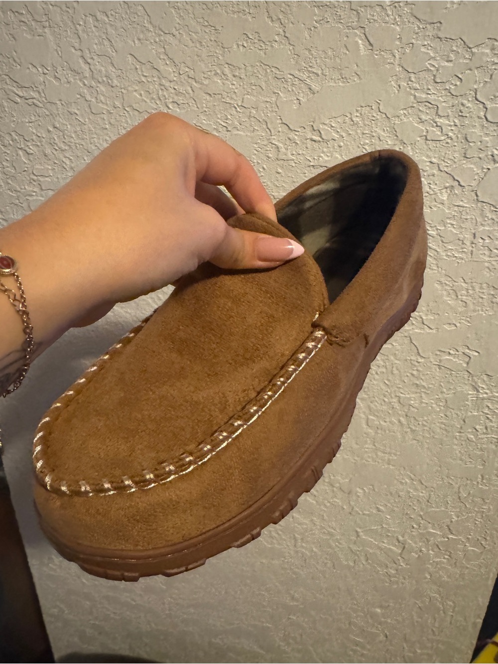 Men's Classic Moccasin Slip-On Loafer in Brown 10.5 memory foam